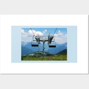 Ski Lift on Monte Zoncolan in Summer Posters and Art